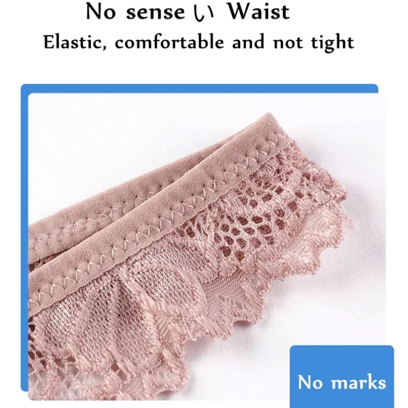 Women breathable low waist sexy lace thong cotton bottom crotch elastic waist head comfortable not tight