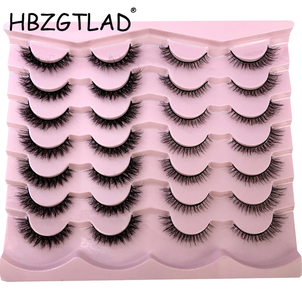 14 Pairs cat eye 3D Mink Lashes Natural Long Eyelash Dramatic False Eyelashes Faux Cils Makeup Fake Eyelashes Extension Maquiage