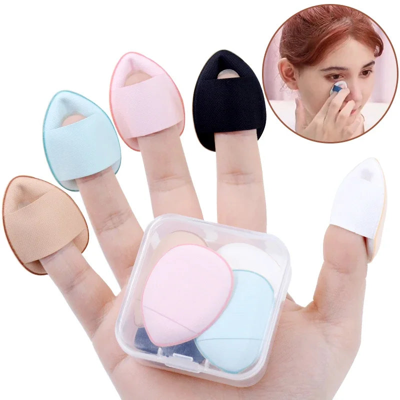 5/10Pcs Mini Finger Puff Foundation Small Air Cushion Powder Makeup Sponge Face Concealer Cosmetic Puff  Makeup Tool Accessories